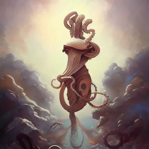 Image similar to an amazing piece of art by Peter Mohrbacher, 🐙