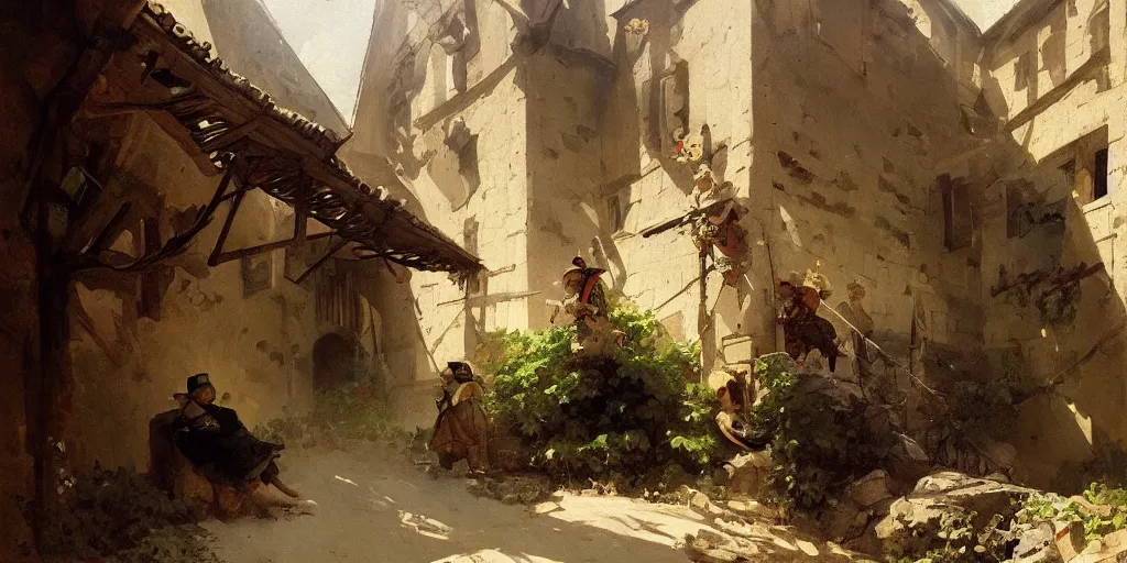 Image similar to gorgeous Carl Spitzweg painting, artstation