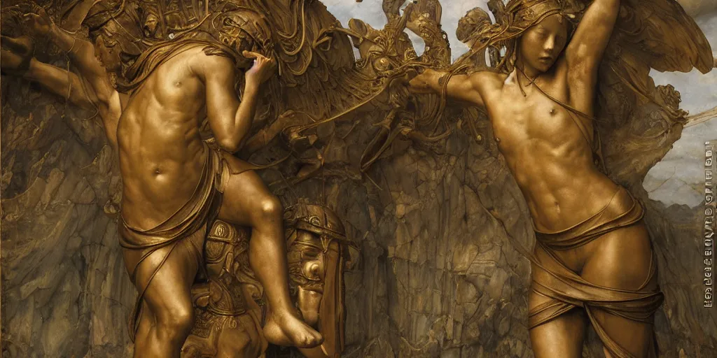 Image similar to erudite bronze pedestal, by Edgar Maxence and Ross Tran and Michael Whelan and Da Vinci and Caravaggio and J.M.W Turner and Bruegel intricate line drawings, cinematic, establishing shot, 8k resolution,