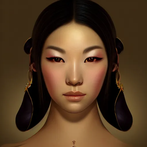 Image similar to beautiful women with oriental faces, character portrait, sharp, digital matte painting, by asher brown durand, trending on artstation