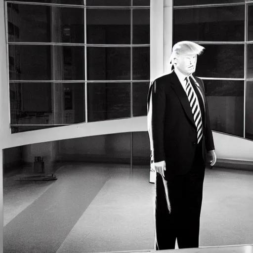Prompt: a medium - shot still of donald trump in dictator gear looking into the distance, natural light, photography, photorealistic by terry richardson