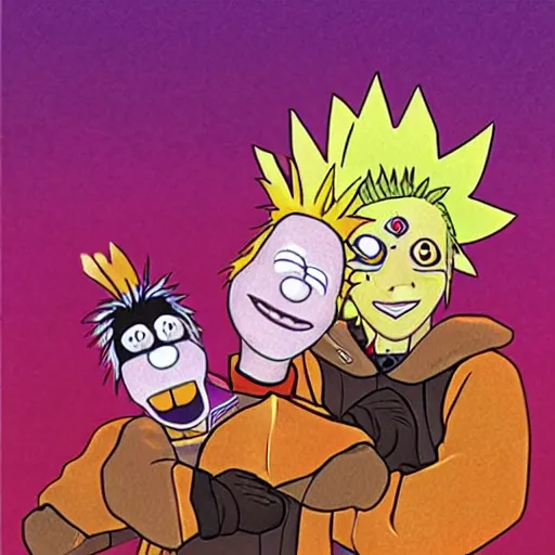 Image similar to beaker the muppet in the Naruto universe