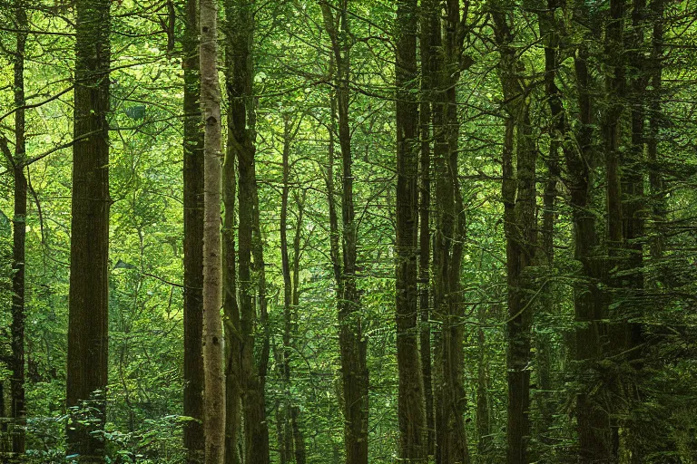 Image similar to long chromet tube, photograph captured in the woods