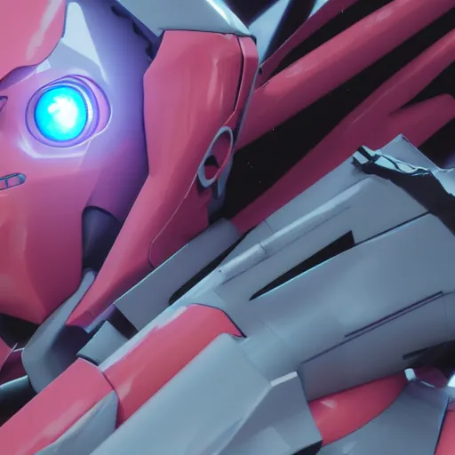 Image similar to neon Genesis evangelion 01 mech concept art close up shot face, 3d art, vfx, octane render, unreal engine, blender