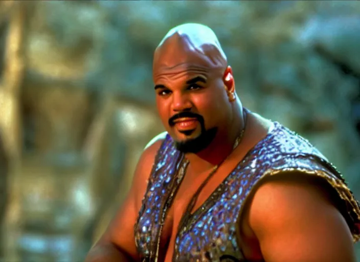 Image similar to film still of sinbad as kazaam in the movie kazaam 1 9 9 6