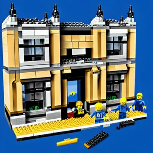 Image similar to mar - a - lago fbi raid lego set