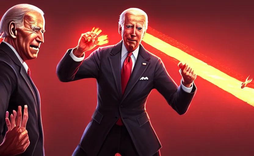 Prompt: joe biden versus mitch mcconnell mortal kombat character selection screen, highly detailed, digital painting, artstation, concept art, smooth, sharp focus, illustration, art by wlop, mars ravelo and greg rutkowski