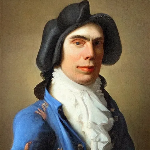 Image similar to An 18th century oil painting of Jerma985, portrait of Jerma985, grainy, realistic, very realistic, hyperrealistic, highly detailed, very detailed, extremely detailed, very neat, very epic, very cool, detailed, trending on artstation