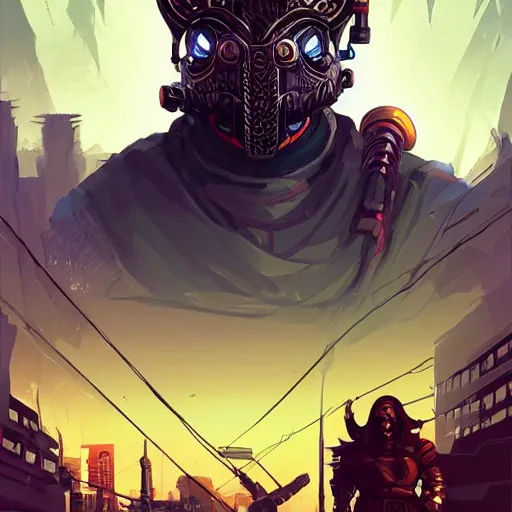 Image similar to cyberpunk viking helmet mask warrior goddess robot ninja fantasy, art gta 5 cover, official fanart behance hd artstation by jesper ejsing, by rhads, makoto shinkai and lois van baarle, ilya kuvshinov, ossdraws