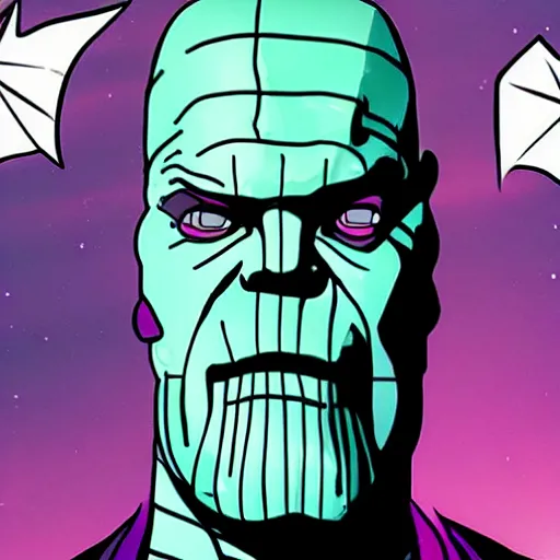 Prompt: thanos as a popstar