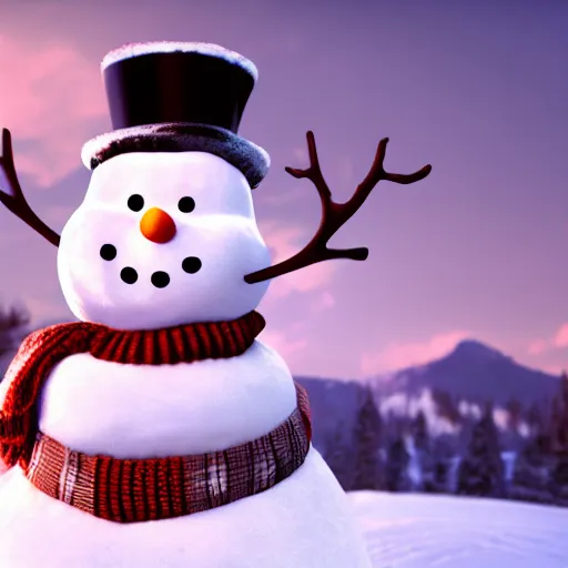 Image similar to Frosty the snowman, RTX, cinematic, 8k, hyper realistic