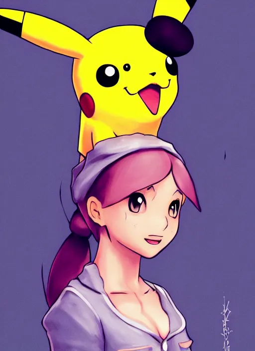 Image similar to a portrait of humanization of pikachu from pokemon show, man, grim - lighting, high - contrast, intricate, elegant, highly detailed, digital painting, artstation, concept art, smooth, sharp focus, illustration