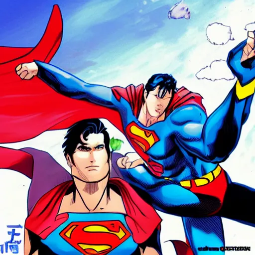 Image similar to superman vs kiryu kazuma