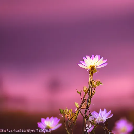 Image similar to Luminescent flower blooming at twilight