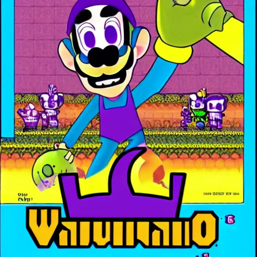 Image similar to NES game box Waluigi Quest