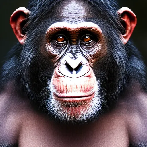 Image similar to mugshot of chimpanzee