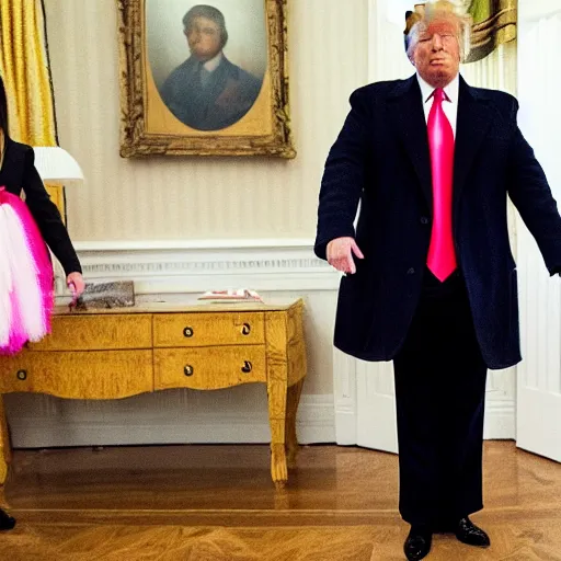 Image similar to donald trump in a tutu,