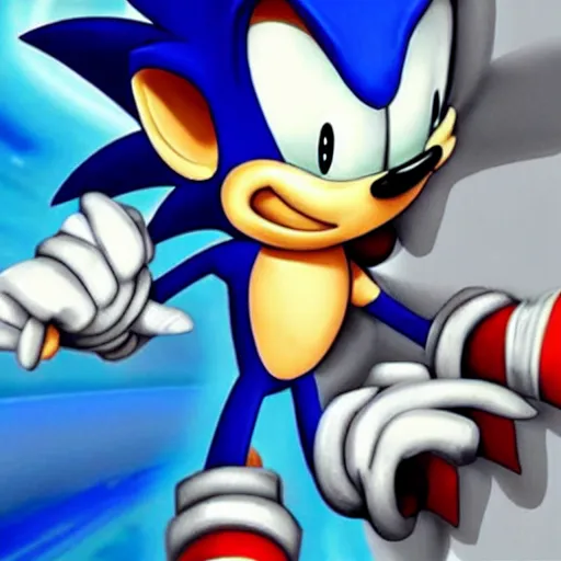 Image similar to “ hyperdetailed sonic the hedgehog committing war crimes ”