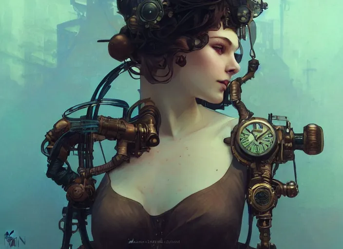 Image similar to woman model, steampunk!!! and modern, swimming, top view, rgb, backlit, elegant, highly detailed, digital painting, artstation, concept art, smooth, sharp focus, illustration, art by krenz cushart and artem demura and alphonse mucha