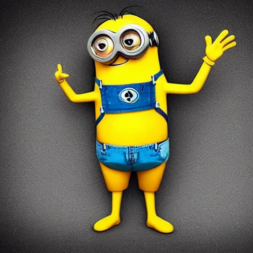 Image similar to A detailed biological anatomy of a minion.