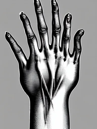 Image similar to medical reference, anatomical illustration of a hand : : anatomy study of hand