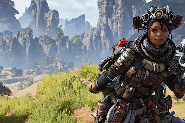 Image similar to pathfinder from apex legends