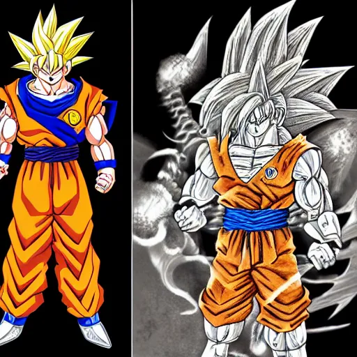 Prompt: goku as a knights of the zodiac, golden armour, intricate ornaments, detailed, anime, myazaki