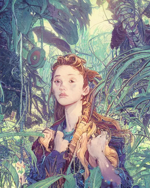 Image similar to a girl at the zoo, full shot, visible face, ambient lighting, detailed, art by ayami kojima, makoto shinkai, kilian eng