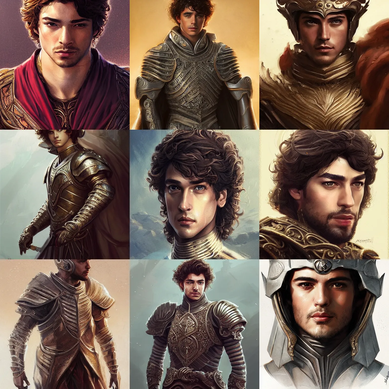 Prompt: renaissance prince, riccardo scamarcio, art by artgerm and greg rutkowski and magali villeneuve, intricate renaissance armor, portrait, highly detailed, digital painting, trending on artstation, concept art, sharp focus, illustration