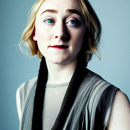 Prompt: a true-to-life portrait of Saoirse Ronan