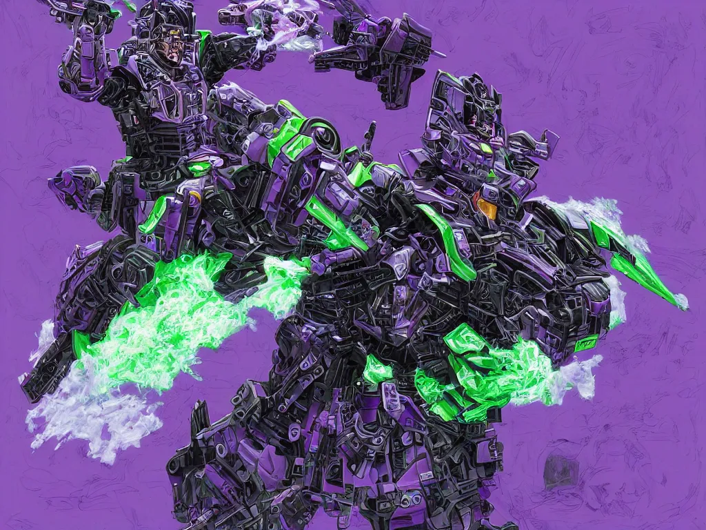 Image similar to portrait of cowboy johnny cash as purple green optimus prime from transformers riding on guitar zord ufo hoverboard, intricate, highly detailed, smooth, artstation, digital illustration by Lisa Frank and Ruan Jia and Mandy Jurgens and Artgerm and Wayne Barlowe and Greg Rutkowski and Zdislav Beksinski