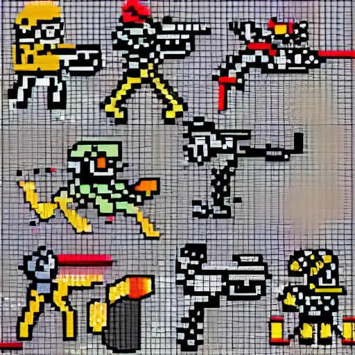 Image similar to pixel art gun sprites