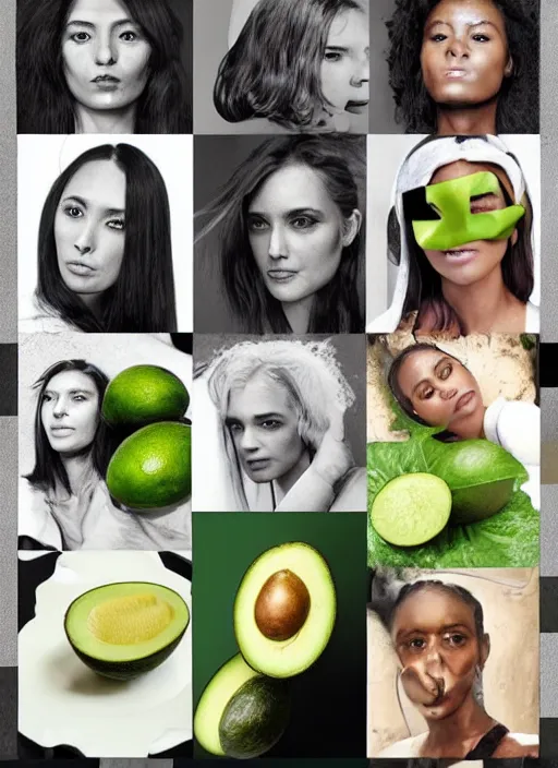 Prompt: style sheets, portraits of stunningly beautiful 🥑