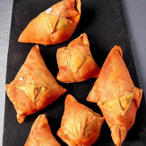 Image similar to 8k Samosa in the shape of a football