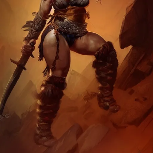 Prompt: epic professional digital art of a strong fierce female barbarian by Frank Frazetta, trending on artstation, cgsociety, wlop, cosmic, epic, stunning, gorgeous