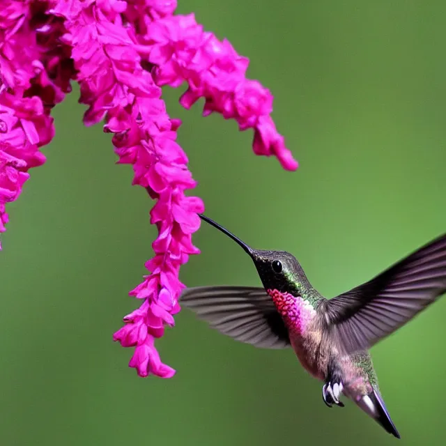 purple hummingbird flying