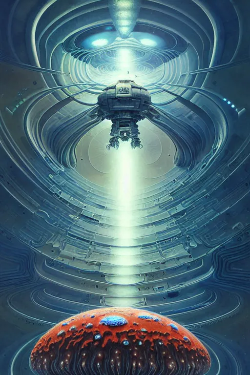 Image similar to design only! 2 0 5 0 s retro future art 1 9 7 0 s science fiction borders lines decorations space machine, mech, robot. muted colors. by jean - baptiste monge, ralph mcquarrie, marc simonetti, 1 6 6 7. mandelbulb 3 d, fractal flame, jelly fish, coral, cinematic lightning