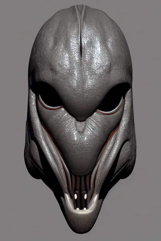 Image similar to an extremely high quality hd, a computer generated image of an alien head, a computer rendering by senior character artist, featured on zbrush central, afrofuturism, zbrush, polycount, prerendered graphics, 8 k, ultra realistic, very realistic