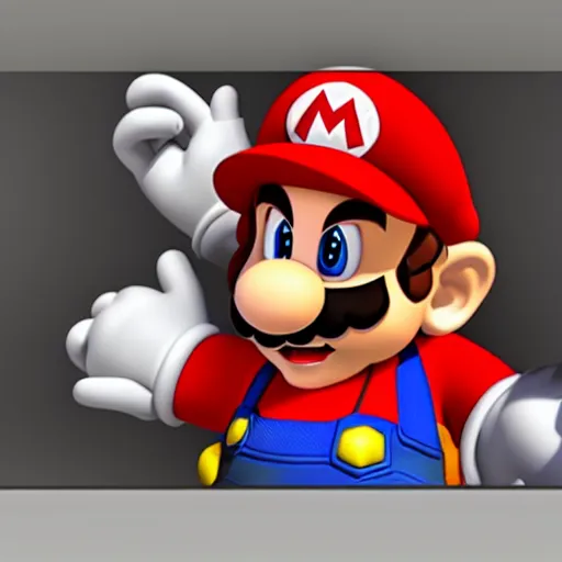 Prompt: mario 64 in the backrooms, 3D rendering