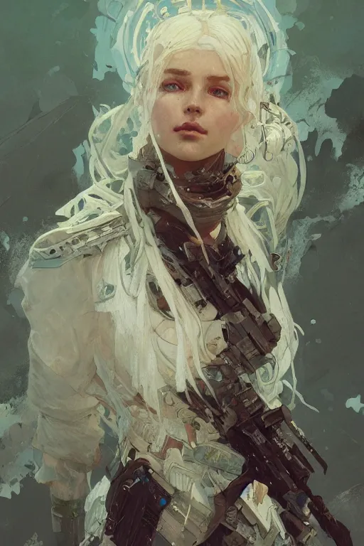 Prompt: A full portrait of a beautiful post apocalyptic offworld cryodreamer, intricate, elegant, highly detailed, digital painting, artstation, concept art, smooth, sharp focus, illustration, art by Krenz Cushart and Artem Demura and alphonse mucha