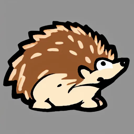 Image similar to twitch emote of a cute hedgehog, heart, love, adorable, cute