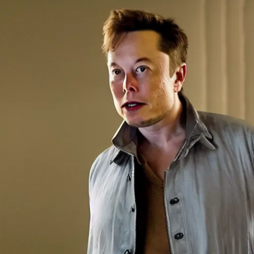 Prompt: elon musk as macgyver, full body portrait, movie still,