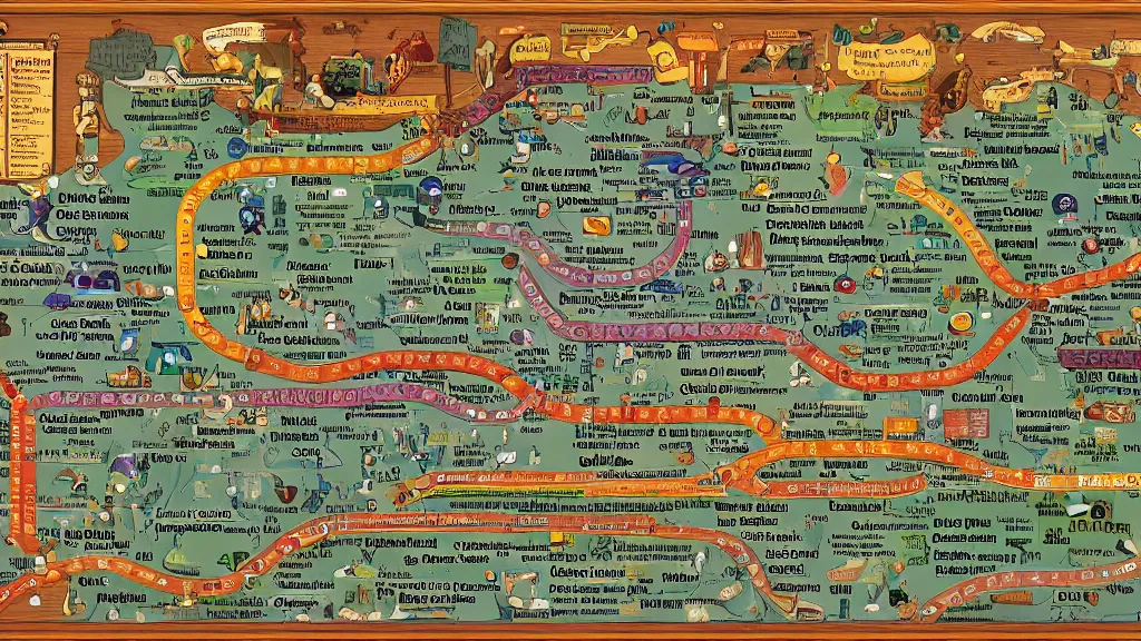 Image similar to pixar - style individual historian subway map