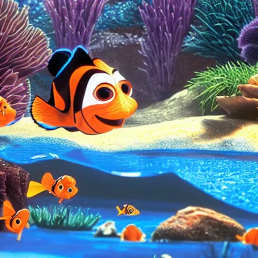 Image similar to joseph stalin playing in finding nemo, very intricate 3 d render, disney, quality, professional