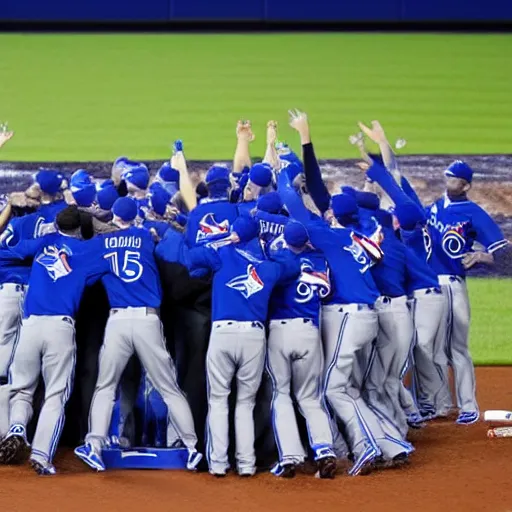 Image similar to The Toronto Blue Jays winning the World Series