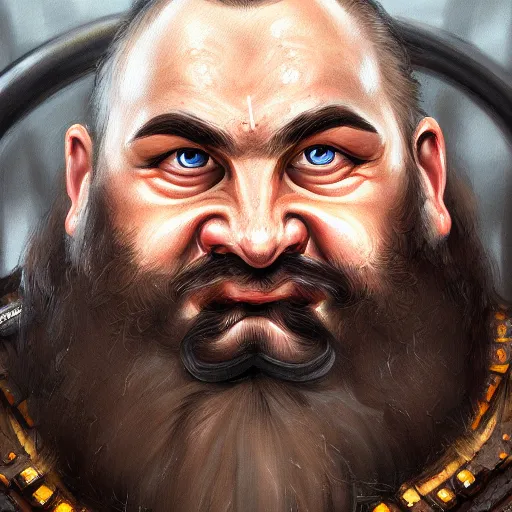 Prompt: portrait painting of a dwarven biker, sharp focus, award - winning, trending on artstation, masterpiece, highly detailed, intricate. art by merwild and ernesto irawan