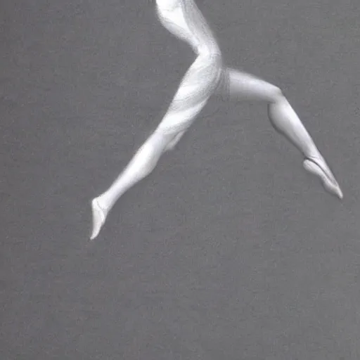 Prompt: gorgeous graceful graphite gesture drawing of a ballerina dancing through time and space