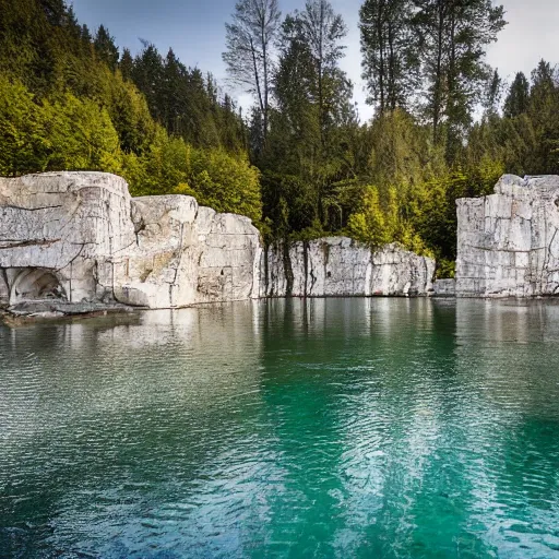 Image similar to an old limestone quarry converted to a swimming area, in oland swedem, photographed by trey ratcliff