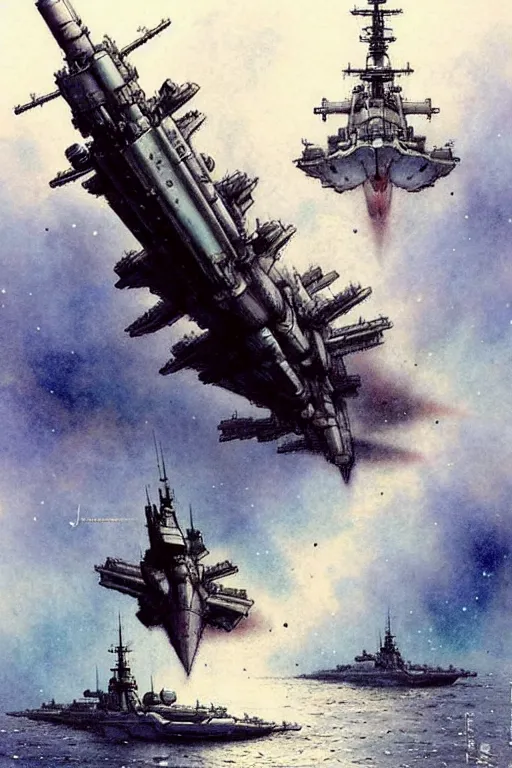 Image similar to (((((2050s Space Battleship Yamato . muted colors.))))) by Jean-Baptiste Monge !!!!!!!!!!!!!!!!!!!!!!!!!!!