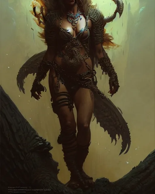 Prompt: fierce lilith, fantasy character portrait, ultra realistic, concept art, intricate details, highly detailed by greg rutkowski, gaston bussiere, craig mullins, simon bisley